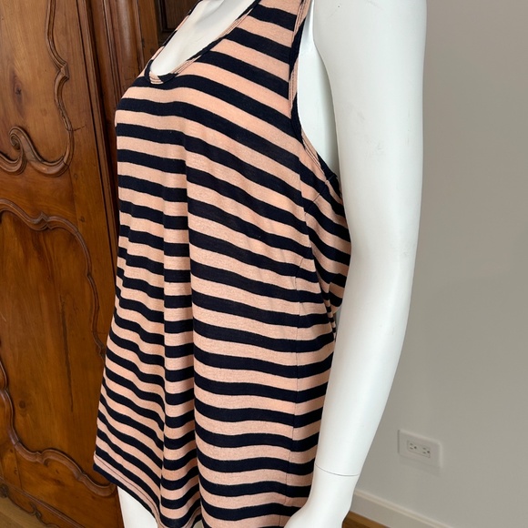 J Crew Coral/Navy Womens Tank - M - Picture 2 of 7